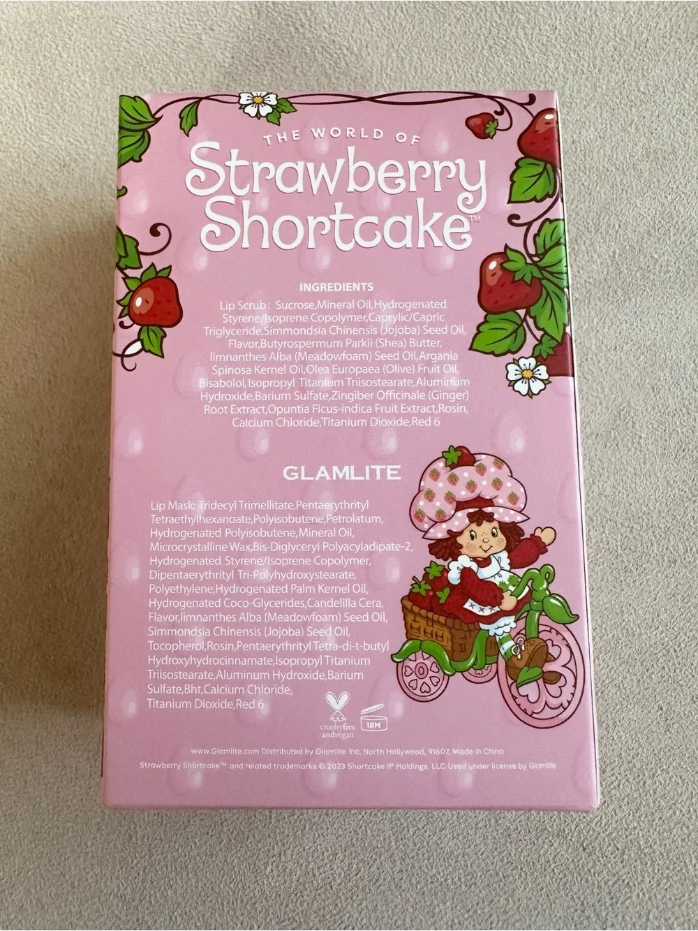 Glamlite Strawberry Shortcake Lip Care Duo Scrub & Mask - Limited Edition - NEW